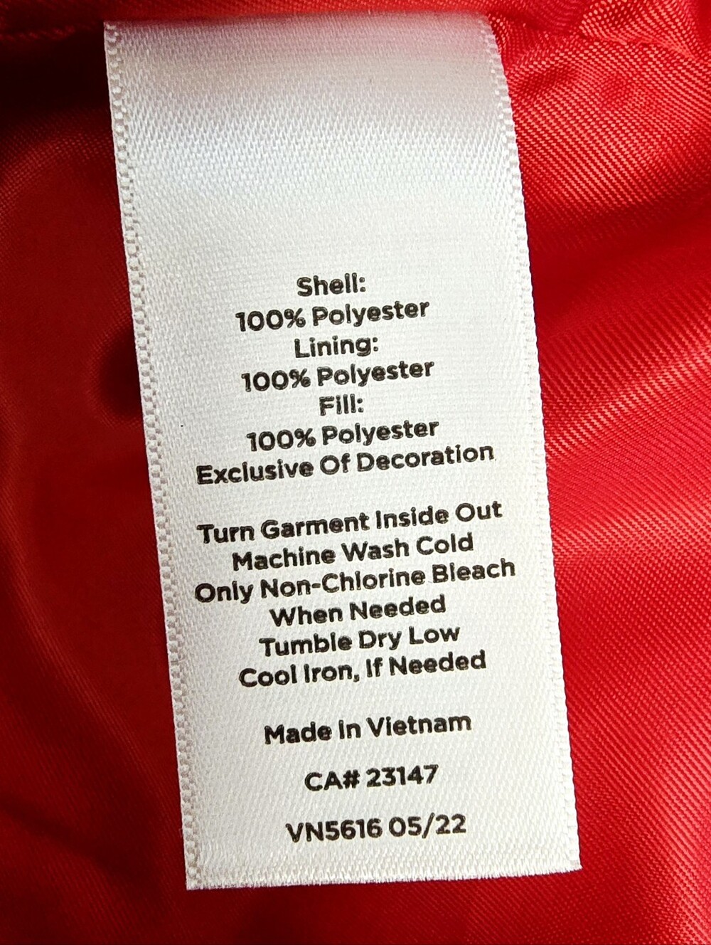 Talbots Red Quilted Jacket Navy Trim Gold Snap Preppy Coastal Coat Old Money - Picture 12 of 12